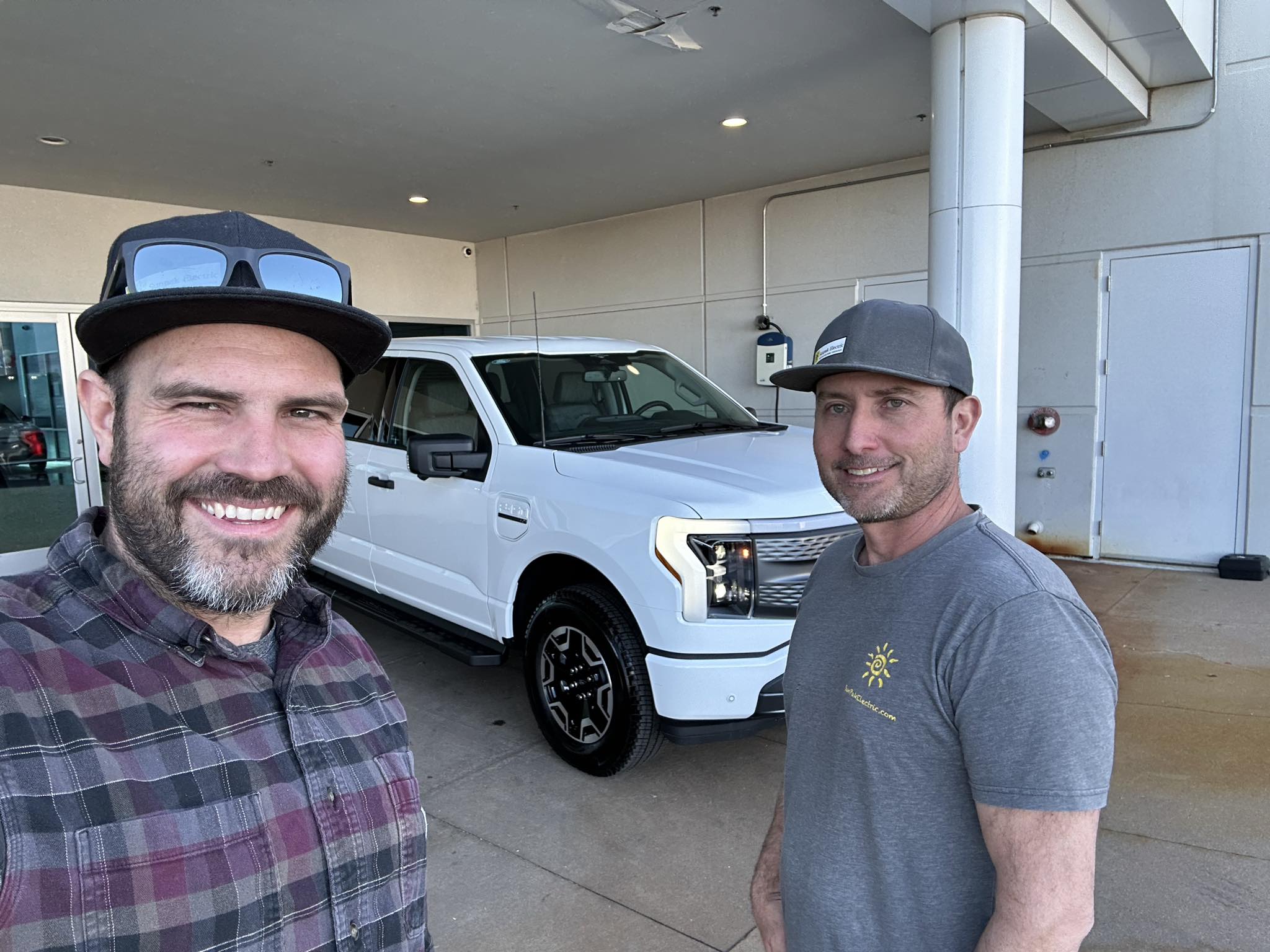 Sean and Tim with our new EV - The F-150